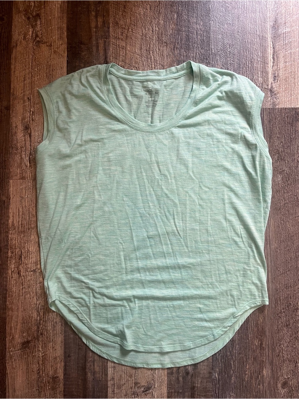 Woolx Lightweight Merino Wool Tunic Top Mint Green Size Large